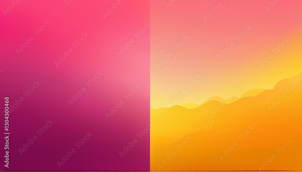 Aufkleber pink gradient in the middle and yellow on the top and bottom sides. generated image
