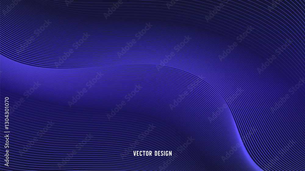 Aufkleber geometric curved lines in gradient forming dynamic futuristic abstract flow patterns