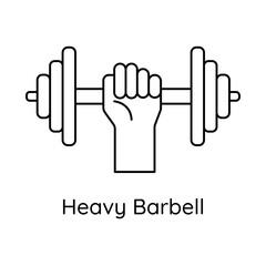 Powerlifting – Heavy Barbell Representing Strength Training and Weightlifting