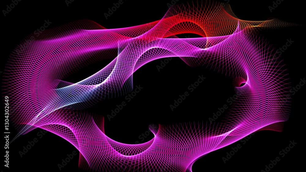 Poster abstract background for logo animation. trails of winding colored lines.