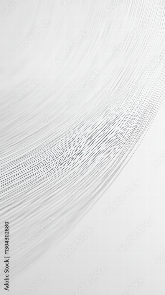 Poster elegant curve: a serene image showcases a delicate, curved pattern composed of fine, parallel lines.