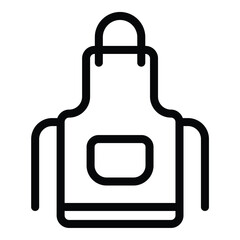 Flat Line Apron Icon A Simple and Modern Cooking Illustration.