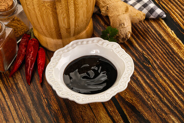Asian unagi sauce in the bowl
