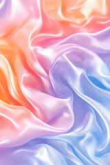 Obraz premium Pastel rainbow silk fabric draped elegantly