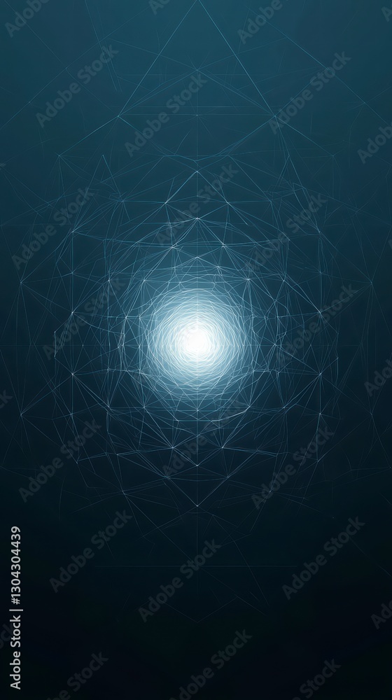 Poster cosmic web: a captivating depiction of a complex, interconnected network of lines radiating from a b