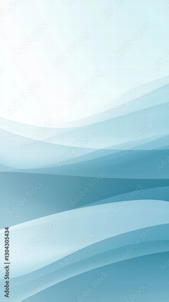 Poster abstract ocean wave: an abstract ocean wave design in soft blue, evokes a sense of serenity and flow