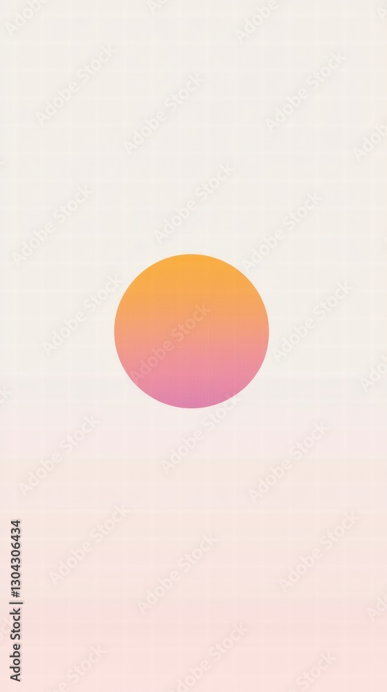 Poster abstract sphere: a minimalist image, a captivating gradient sphere against a soft background, offeri