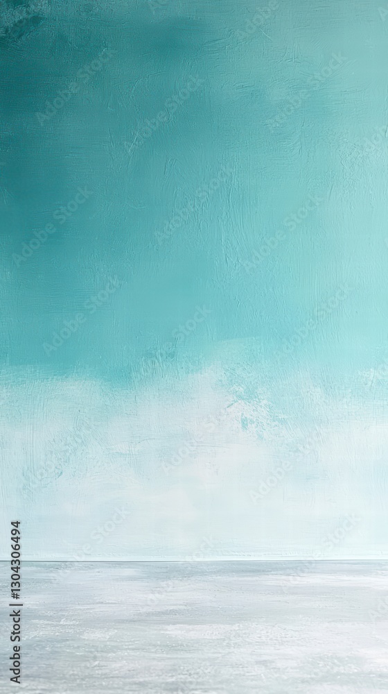 Poster calm turquoise texture: an abstract backdrop featuring a textured turquoise wall complemented by a c