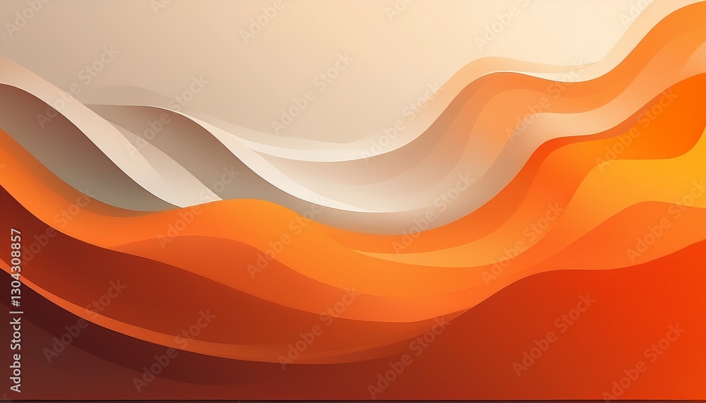 Poster white gradient in the middle and orange on the top and bottom sides. generated image