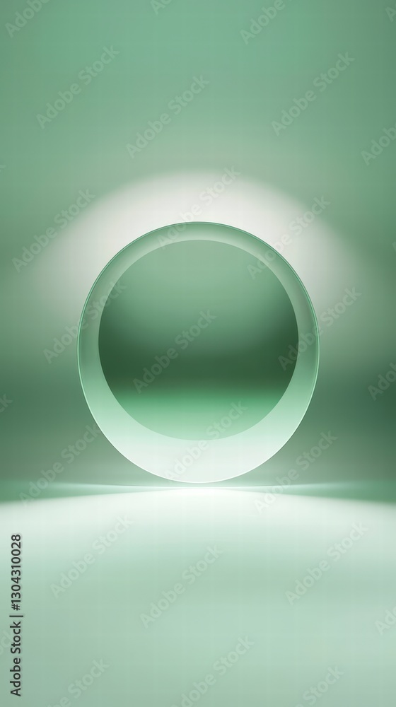 Poster abstract minimalist circular portal: a circular portal, reminiscent of a gateway or passageway, is i