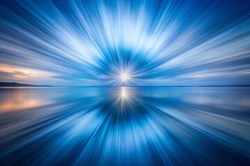 Fototapeta premium Abstract Blue Gradient Background: Long Exposure Sapphire & Blue-Gray Radial Design, Perfect for Websites & Designs