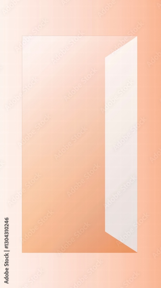 Poster abstract door and frame: an abstract representation of a door ajar, with a hint of the space behind 