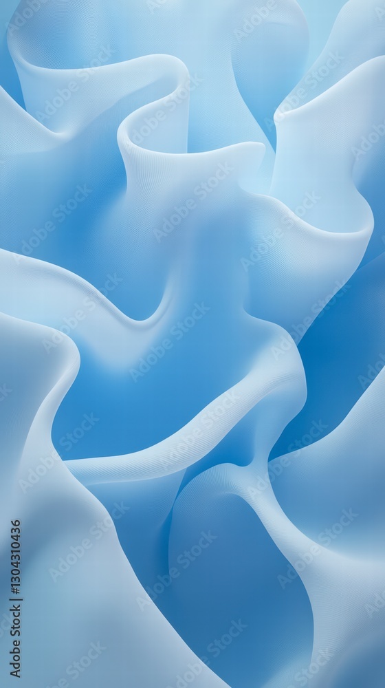 Poster abstract blue fabric: a close-up shot captures the flowing beauty of abstract blue fabric, creating 