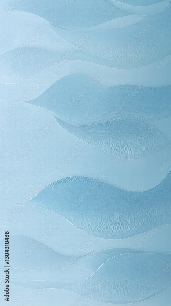 Poster abstract wave in serene blue: a minimalistic artistic representation of flowing waves, rendered in c
