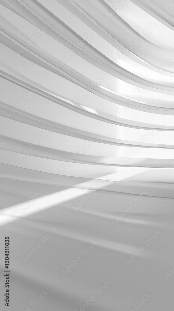 Poster abstract architectural forms: a study in minimalist design, featuring elegant curved lines and shado