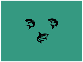 Obraz premium Shark logo design , vector , illustration .