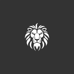 flat lion head logo design, suitable for sports logo
