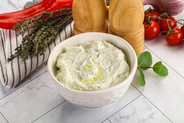 Greek feta dip with oil