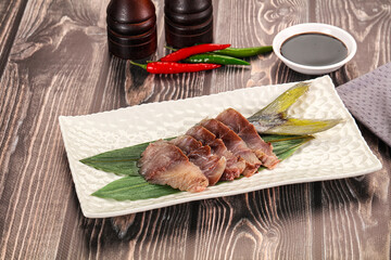 Raw yellowtail fresh fish sashimi