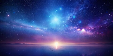 Fototapeta premium Abstract Dark Blue Purple Night Sky Gradient Background with Subtle Light Effects - Stock Photo
