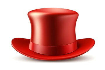 Isolated red top hat illustration