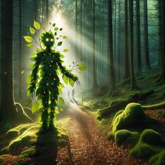 green forest in the jungle