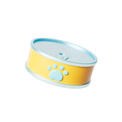 3d rendering cartoon pet food can