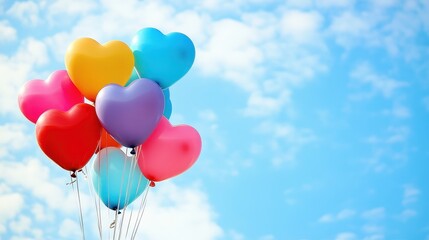 A vibrant array of balloons, their hearts aflame with joy, bobbed gently in the azure sky, a testament to the power of love and laughter.