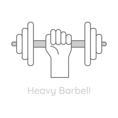 Powerlifting – Heavy Barbell Representing Strength Training and Weightlifting