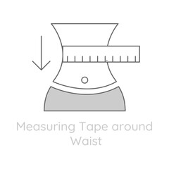 Body Measurement – Tape Representing Weight Loss and Fitness Tracking