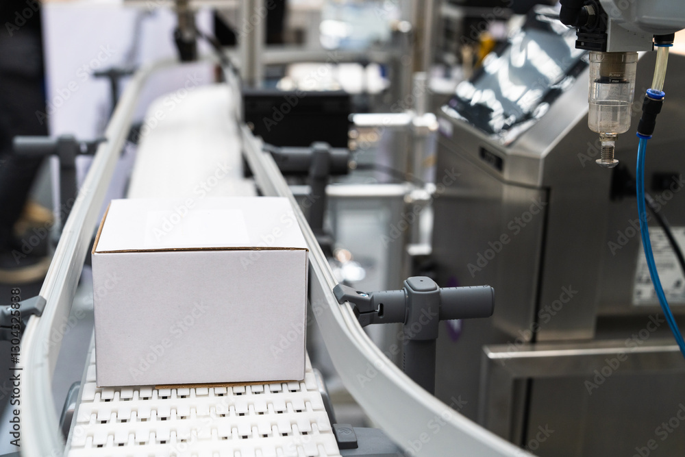 Poster machine for labeling barcodes on boxes