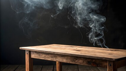 smoking cigarette on the desk