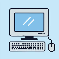 Retro computer vector 