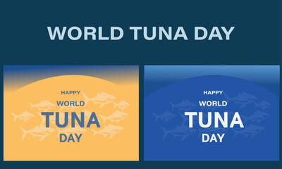 A vector tuna day design.