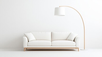 This image displays a sleek modern couch in a bright interior space, representing a stylish and inviting living environment with a focus on comfort and design.