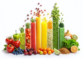 Abstract Scale Measuring Food Sodium Levels: Healthy Eating Nutritional Value Chart