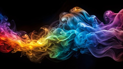 Fototapeta premium Abstract Smoke Waves Background: Ethereal Swirling Nebula Design for Digital Art & Design Projects