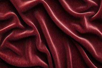 Fototapeta premium Soft Dark Red Fabric Drapes Elegantly Under Warm Candlelight. Generative AI