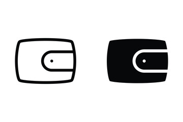 Wallet icon set. for mobile concept and web design. vector illustration