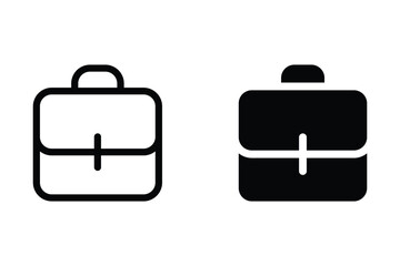 Briefcase icons set. for mobile concept and web design on white background