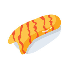 Chicken fritter icon designed in 3d style