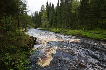View of the river in Karelia