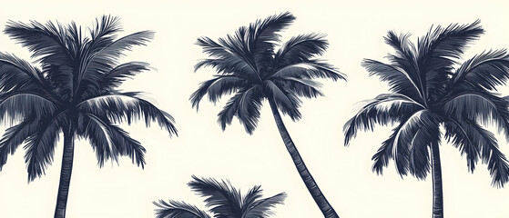 Tropical palm trees, summer, beach, vacation