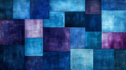 Abstract Blue Purple Geometric Pattern Soft Light. AI Generated