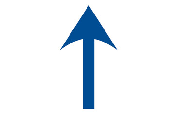 blue straight arrow upward direction