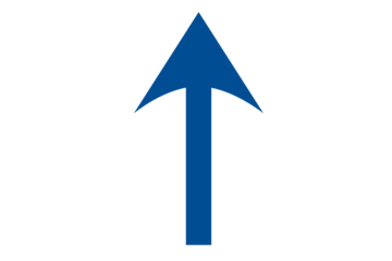 blue straight arrow upward direction