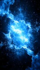 Fototapeta premium Blue Nebula in Deep Space