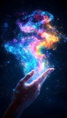 Cosmic energy flows from hand