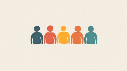 Fototapeta premium Logo of seven people together. 