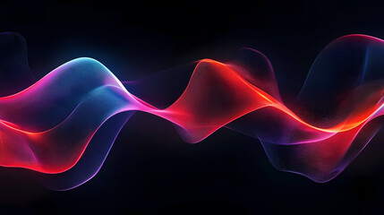 Colorful Waves with Curved Lines in Motion